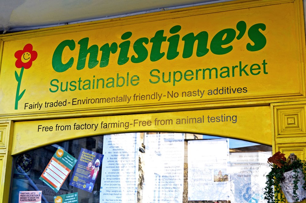 store front of christine's